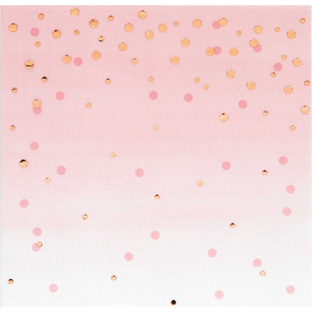 Creative Converting Rosé All Day Polka Dot Napkins, 6.5", 192PK 340157
